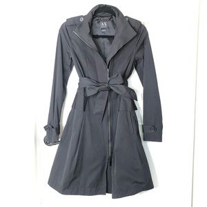 Armani Exchanged belted trench coat